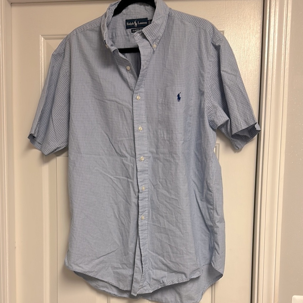 EUC Men’s Ralph Lauren Short Sleeve Button Down, Classic Fit, Size L